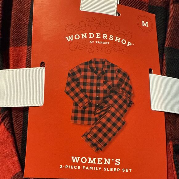 WONDERSHOP WOMEN'S 2 PIECE "RED BUFFALO CHECK" FAMILY SLEEP SET (SIZE M) ~ NEW!! - Picture 2 of 6